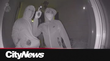 Armed suspects caught on camera breaking down door in failed home invasion