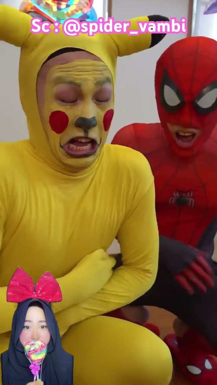 PIKA MENANGKAP KECOA LALU DI MAMAM ⁉️?ternyata Pika Makan Semuanya ?@spider_vambi #shorts #funny
