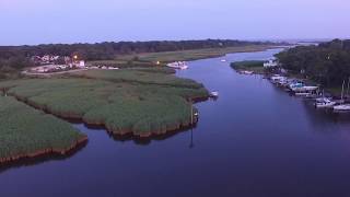 The Whiting Compound on the Swan River in Patchogue, New York