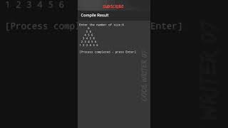 C++pattern tutorial video | #shorts #shortvideo #youtubeshorts #coding