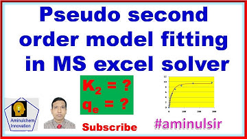 Pseudo second order kinetic model fitting in MS Excel SOLVER
