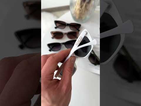 Розкішні брендові окуляри сонцезахисні жіночі в оправі кішечки, Мікс кольорів, видео 1