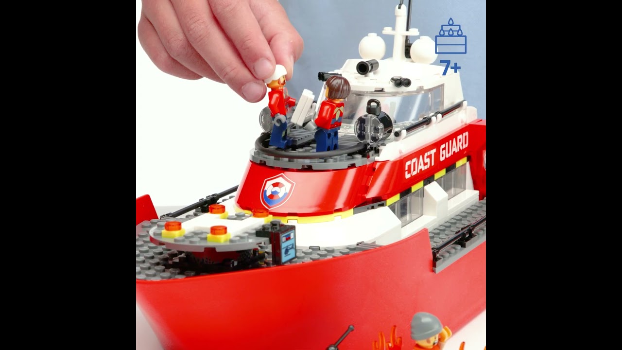 レゴ LEGO シティ 沿岸警備隊レスキュー ボート＆ヘリコプター 60504｜トイザらス