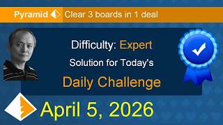 Microsoft Solitaire Collection: Pyramid - Expert - April 5, 2026 screenshot 3