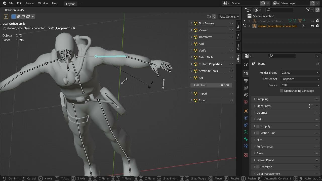 blenderxray автоматическое создание рига персонажа YouTube