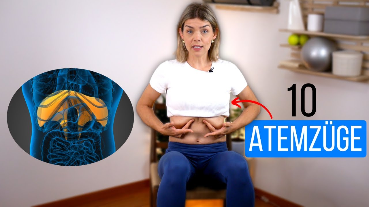 Stress reduzieren und Rückenschmerzen lindern mit dieser Atemübung (Zwerchfell)