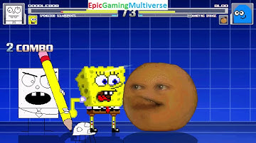 DoodleBob And SpongeBob SquarePants VS Bloo And Annoying Orange In A MUGEN Match / Battle / Fight