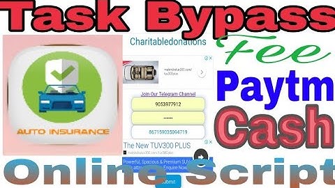 ONLINE SCRIPT Auto Insurance App ka Task Bypass Unlimited Trick to Hindi Online cash ||{HOC}||