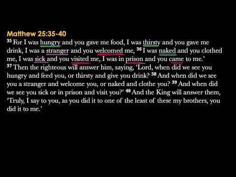 Matthew 25:35-40 - How Small Acts Of Kindness Impact Our Lives And Reveal Spirituality Through Empathy And Action 1 YouTube video thumbnail