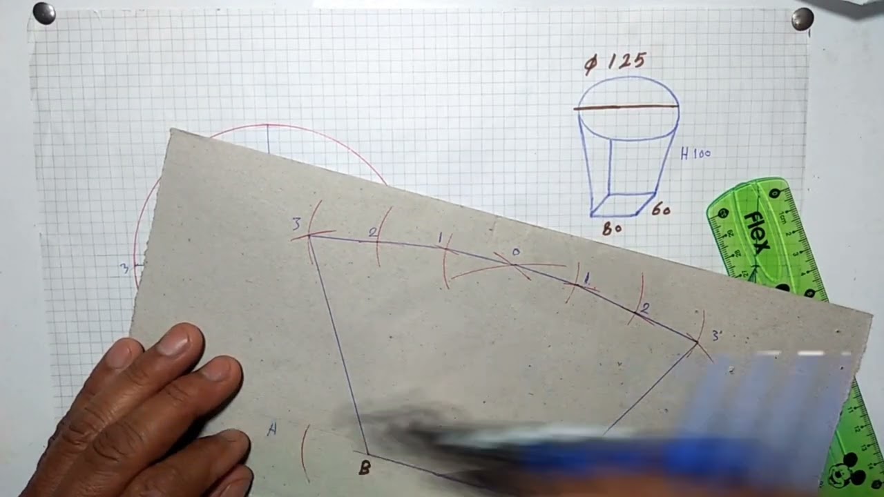 درس (36) اسهل طريقة لعمل مدور بقطر أكبر علي مربع مركزى