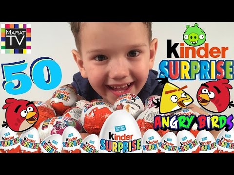 Киндер Челлендж 50 яиц кто больше соберёт коллекционных игрушек Kinder Eggs Challenge with toys