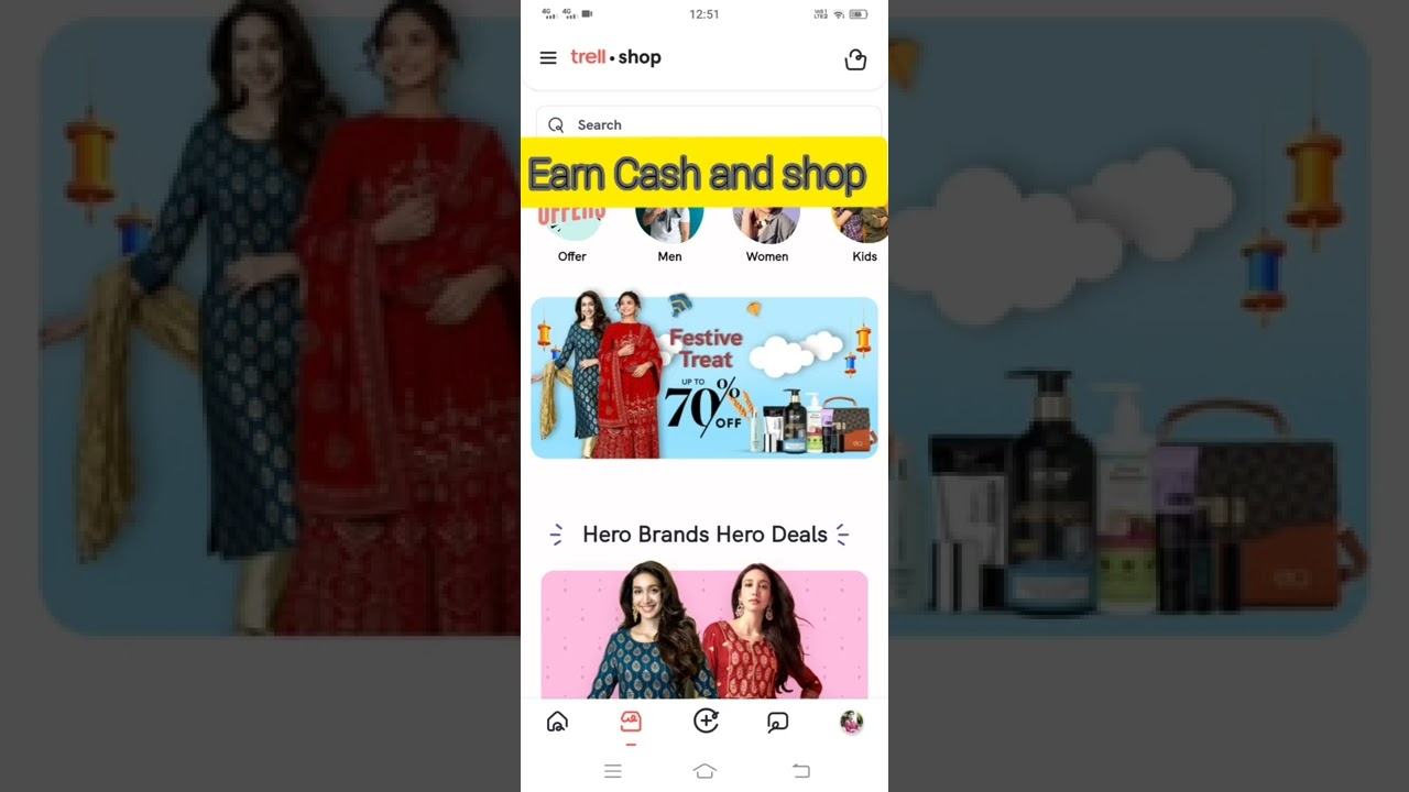 Earn money and shop using trell 