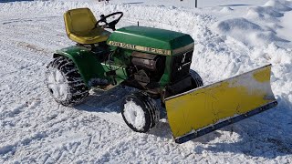 plowing snow with 1979 john deere 216 hydraulic lift 1/25/22