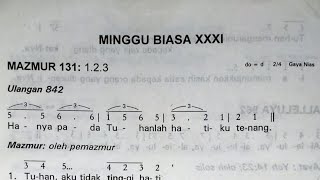 Mazmur Tanggapan [Edisi Lama] Minggu 5 November 2023 - Minggu Biasa XXXI - Tahun A