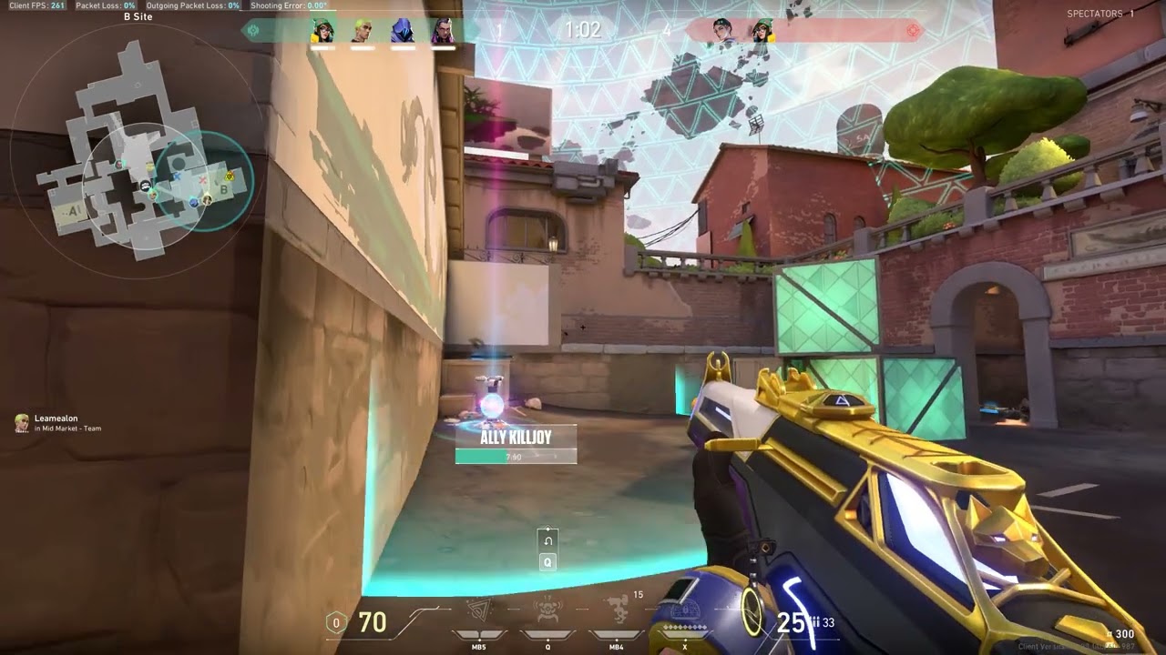 Killjoy 4k on Ascent (B site on lockdown) - Valorant