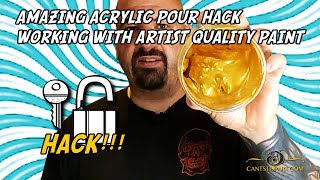 Amazing Acrylic Pour Hack – Working with Artist Quality Paint | Cant Stop Art