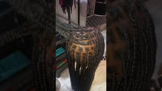 How to achieve fill in braid on short 4c hair #braids #braidhairstyles #youtubers #longbraids