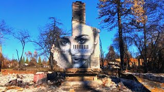 An artist, moved by what was left behind of his friend's home after a
wild fire, used the site as canvas. shane grammer said he devastated
to find out ...