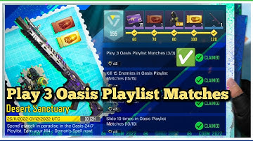 Call Of Duty Mobile Play 3 Oasis Playlist Matches Task Complete