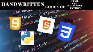 html , css , javscript and python handwritten notes in free of cost