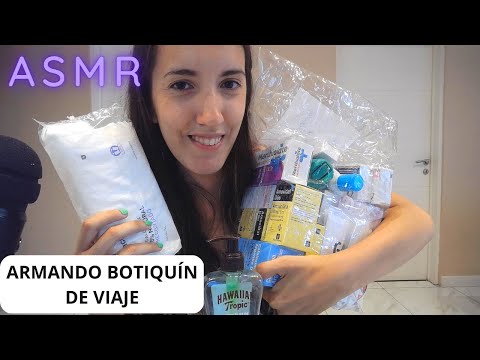 ASMR en español - Armando Botiquín para Viajar - Show and Tell soft spoken