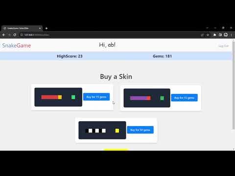 SnakeGame using Flask | CS50 final project | project demo | flask - YouTube