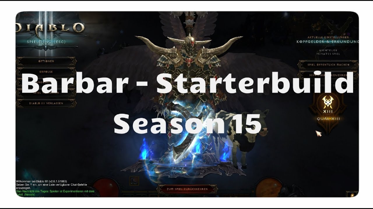 Diablo 3 Barbar Starter Skillung für Season 15 (WW Build)