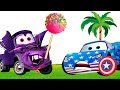 Monster Car takes Baby Cars Popcakes away / More Disney Cars Cartoons Kids Rhymes