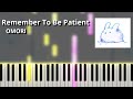 Remember To Be Patient - OMORI OST (Piano Tutorial)