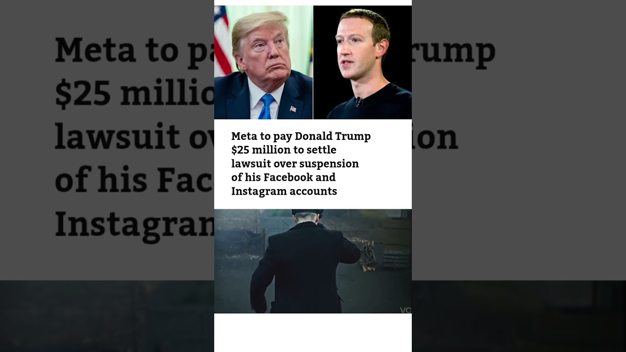 Meta to pay $25m to settle Trump lawsuit over 