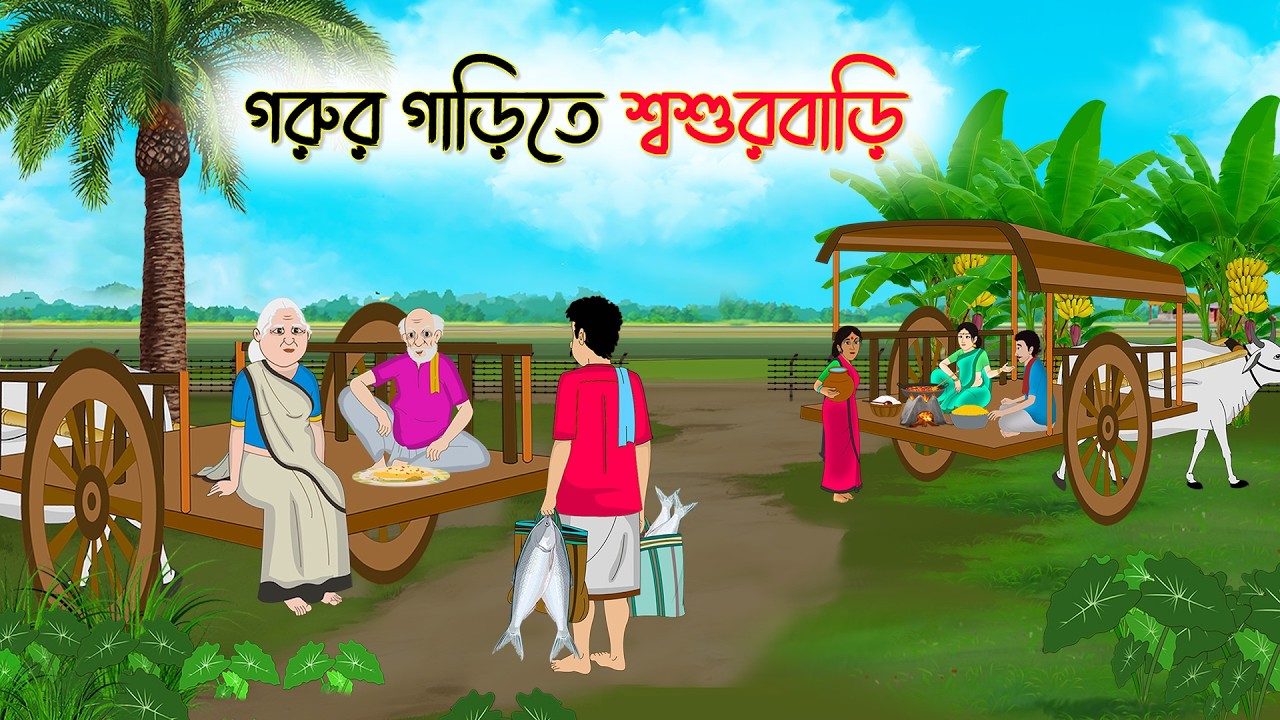 গরুর গাড়িতে শশুরবাড়ি | Bangla Moral Story | Bangla Cartoon | Rupkothar Golpo