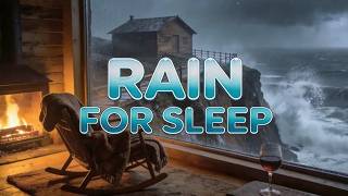 Storm Rain and Ocean Waves Outside the Window | Deep Sleep Sounds (2 Hours)