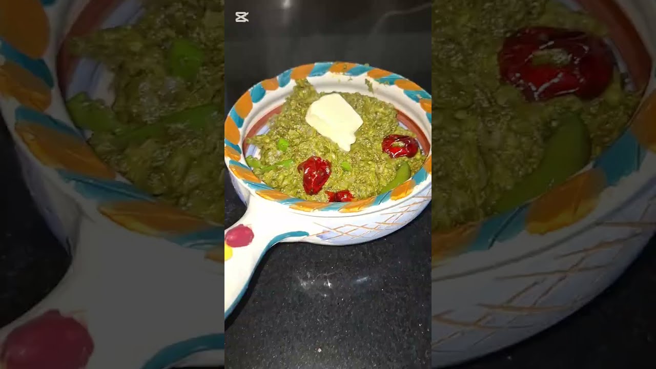 Try this recipe of Saag and Makai ki roti #Cooking Video #QuickRecipes #EasyCooking #Foodie 