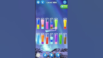 Water Sort Puzzle Game Level 406 #watersortpuzzle #watersortgame #mobilegame #colorpuzzle #games