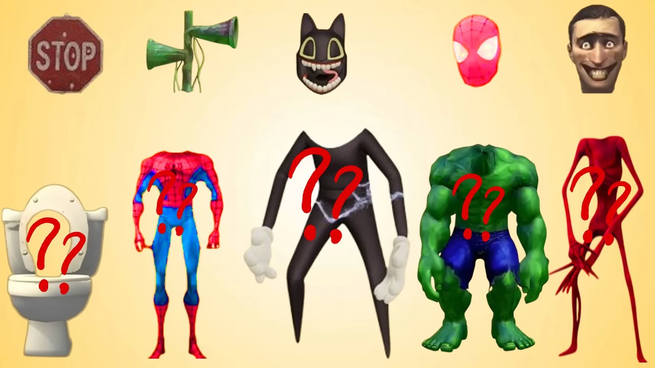 WRONG HEADS SIREN HEAD POOP, SIREN HEAD HOUSE, SIREN HEAD BRAIN EYE, SIREN HEAD OCTOPUS | FULL VIDEO