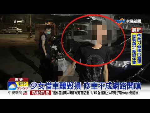 少女借車引發互嗆談判 警扣車共逮21人│中視新聞 20201028