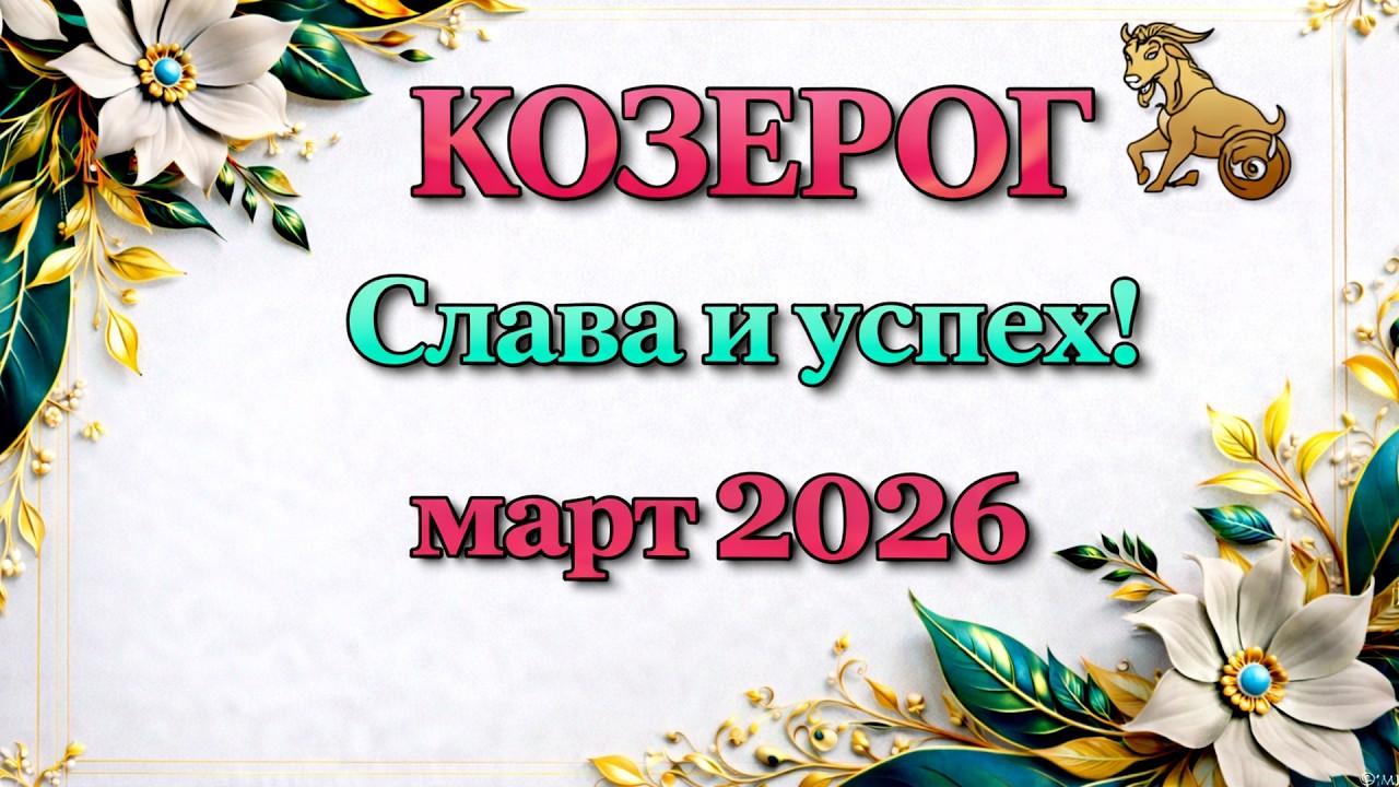 КОЗЕРОГ - ТАРО ПРОГНОЗ на МАРТ 2026 - ПРОГНОЗ РАСКЛАД ТАРО - ГОРОСКОП ОНЛАЙН ГАДАНИЕ