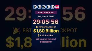 Powerball Jackpot Soars to $1.80 Billion | Next Drawing Sept 6, 2025