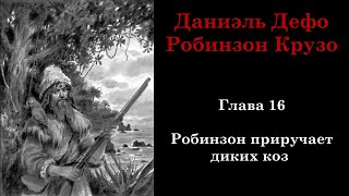 Робинзон Крузо. Глава 16: Робинзон приручает диких коз