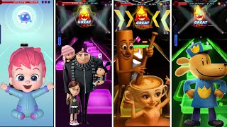 Tiles hop Bebefinn vs Despicable Me vs Italian brainrot vs Dog man