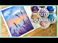 Tuto  coucher de soleil et pis de bl  tuto aquarelle facile dbutant