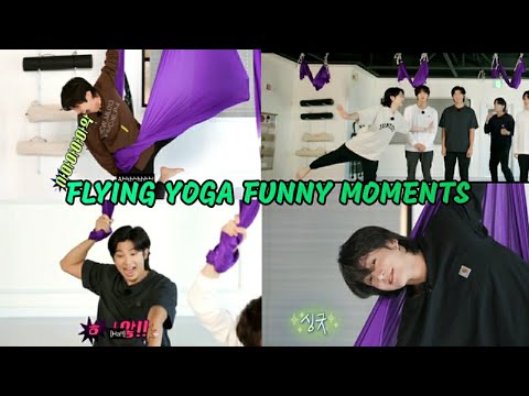 [Eng Sub] BTS Flying Yoga funny moments Part- 1 😂🤣