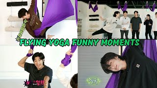 [Eng Sub] BTS Flying Yoga funny moments Part- 1 😂🤣