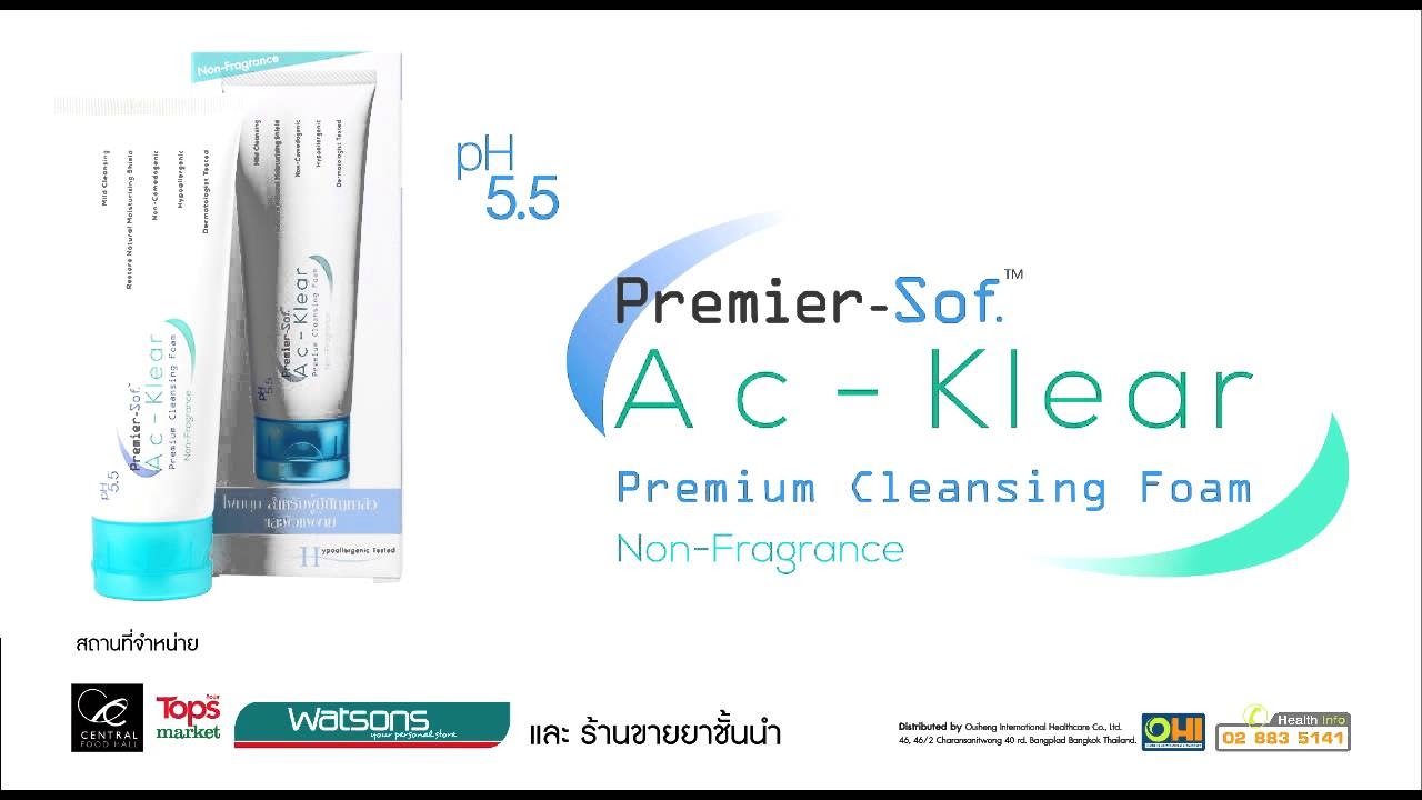 premier sof foam ph 5.5 Update New Spot Premier-Sof Ac-Klear Premium Cleansing Foam pH 5.5