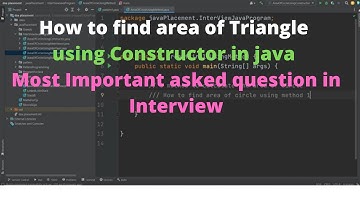 How to find area of Triangle using Constructor in java | Most Important asked question in Interview