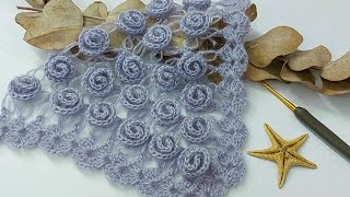 bud rose triangle shawl pattern knit shawl | knitting world of daisy