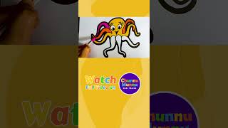 Coloring for Kids | #Octopus Drawing Coloring Pages for Kids | Chunnu Munnu Kids World #coloringart