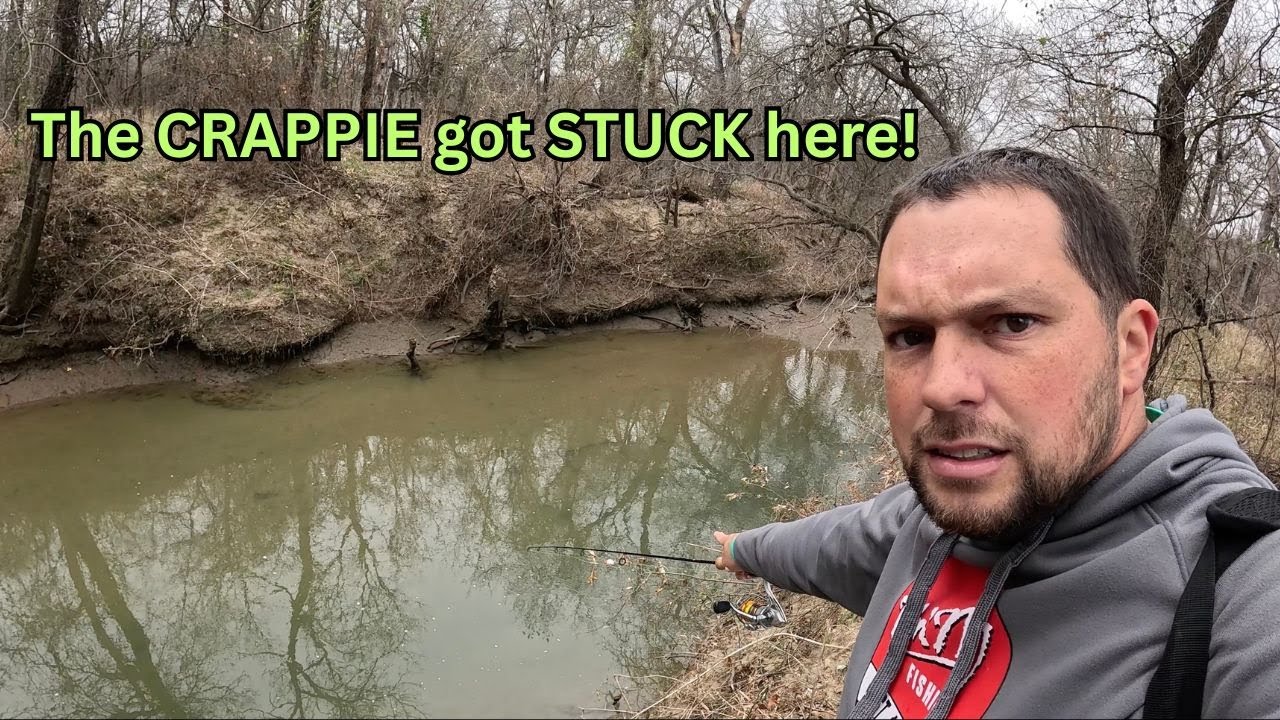 Я обнаружил ОГРОМНОЕ КОЛИЧЕСТВО ЗАСТРЯВШИХ КРАППИ В ЭТИХ ГЛУБОКИХ ВОДОЕМАХ В РУЧЬЕ! УРОВЕНЬ ВОДЫ ...