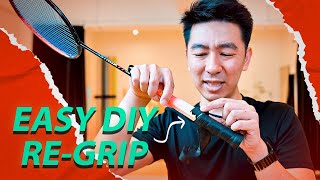 How to Change Badminton Racket Grips (SIMPLE) screenshot 2