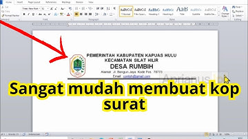 Cara membuat kop surat di word dengan mudah✓